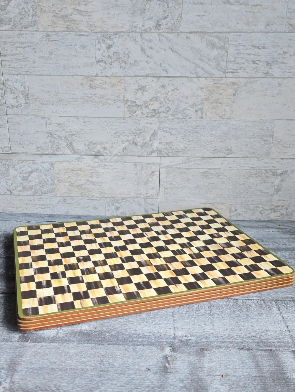 MacKenzie-Childs Courtly Check Cork-Back Placemats - Set of 4
